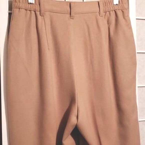 POTOMAC COLLECTION TAN 100% WOOL PLEATED PANTS SZ 12 - Picture 4 of 8